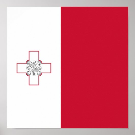 Poster Drapeau de Malte (Devant)