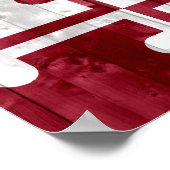 Poster Drapeau de Marylander en bois (Coin)