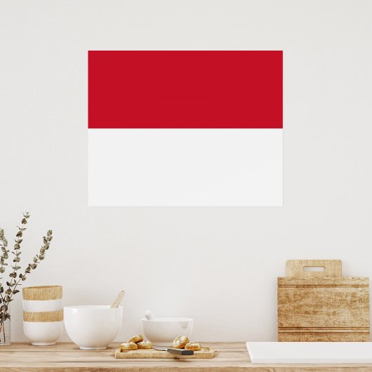 Poster Drapeau de Monaco (Cuisine)