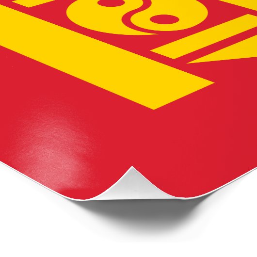 Poster Drapeau de Mongolie (Coin)