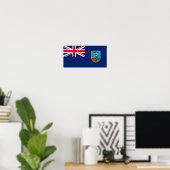 Poster Drapeau de Montserrat (Bureau à domicile)