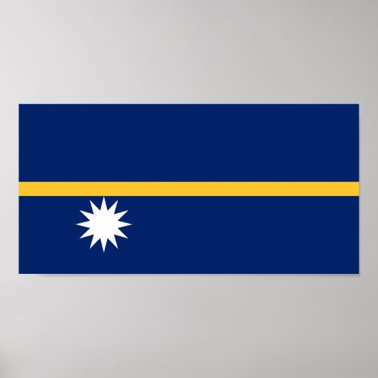 Poster Drapeau de Nauru (Devant)