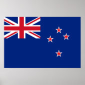 Poster Drapeau de Nouvelle-Zélande (Devant)