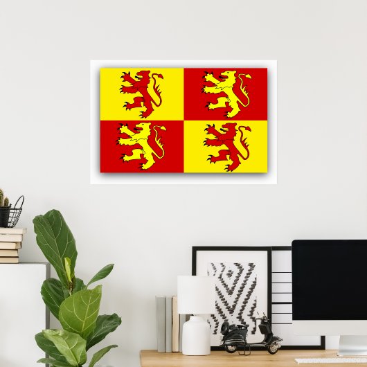 Poster Drapeau de Owain Glyndwr, Royaume-Uni (Bureau à domicile)