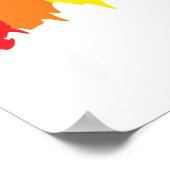 Poster Drapeau de peinture arc-en-ciel gay pride (Coin)