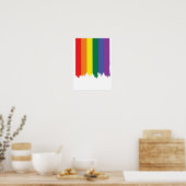 Poster Drapeau de peinture arc-en-ciel gay pride (Cuisine)