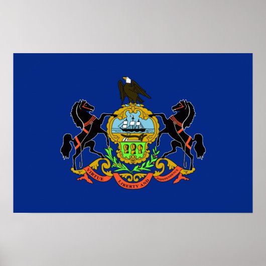 Poster Drapeau de Pennsylvanie (Devant)