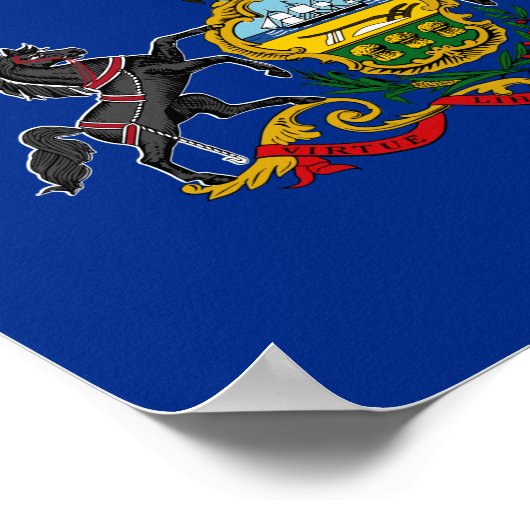 Poster Drapeau de Pennsylvanie (Coin)