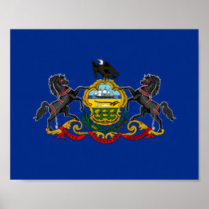 Poster Drapeau de Pennsylvanie
