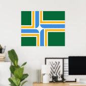 Poster Drapeau de Portland (Oregon) (Bureau à domicile)