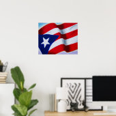Poster Drapeau de Porto Rico (Bureau à domicile)