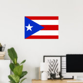 Poster Drapeau de Porto Rico (Bureau à domicile)