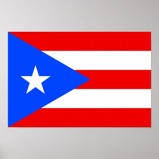 Poster Drapeau de Porto Rico (Devant)