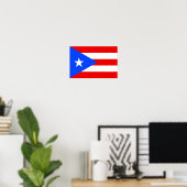 Poster Drapeau de Porto Rico (Bureau à domicile)