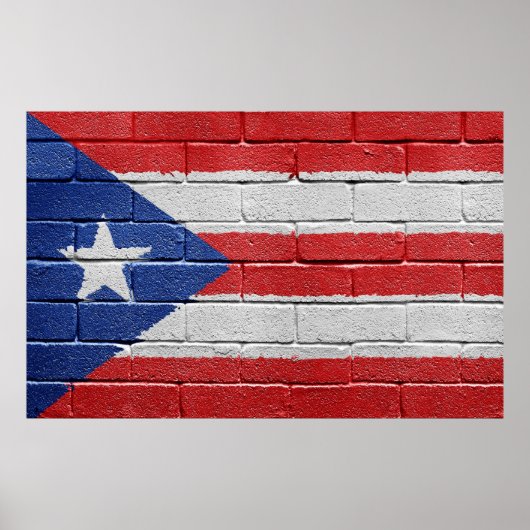 Poster Drapeau de Porto Rico (Devant)