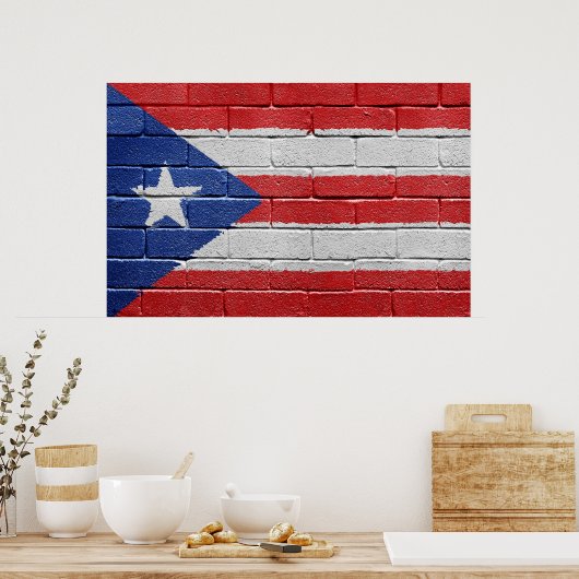 Poster Drapeau de Porto Rico (Cuisine)