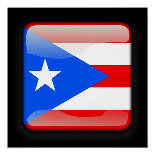 Poster Drapeau de Porto Rico (Devant)