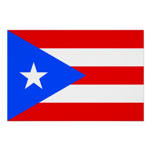 Poster Drapeau de Porto Rico (Devant)