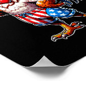 Poster Drapeau de poulets 4 juillet Patrioti (Coin)