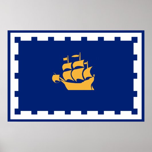 Poster Drapeau de Québec (Devant)