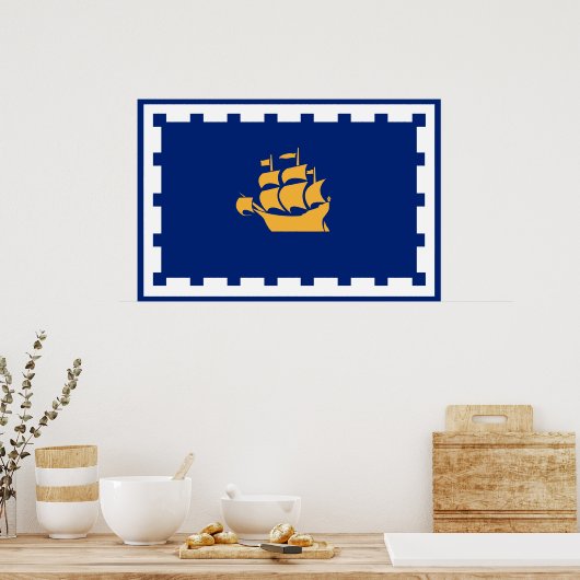 Poster Drapeau de Québec (Cuisine)