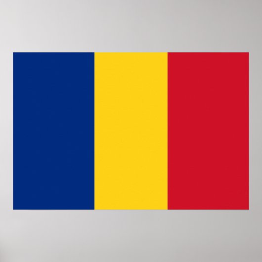 Poster Drapeau de Roumanie (Devant)