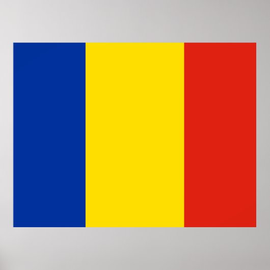 Poster Drapeau de Roumanie (Devant)