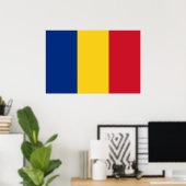 Poster Drapeau de Roumanie patriotique roumain (Bureau à domicile)