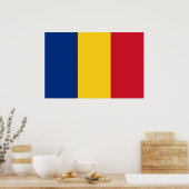 Poster Drapeau de Roumanie patriotique roumain (Cuisine)