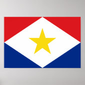 Poster Drapeau de Saba (Devant)
