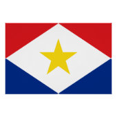 Poster Drapeau de Saba (Devant)