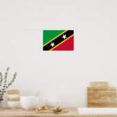 Poster Drapeau de Saint-Kitts-et-Nevis (Cuisine)