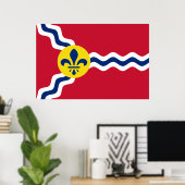 Poster Drapeau de Saint-Louis (Missouri) (Bureau à domicile)