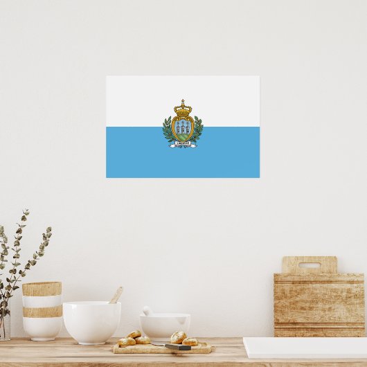 Poster Drapeau de Saint-Marin (Cuisine)