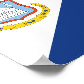 Poster Drapeau de Saint-Martin (Coin)