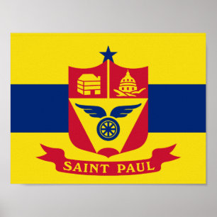 Poster Drapeau de Saint Paul, Minnesota