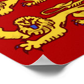 Poster Drapeau de Saint-Pierre-et-Miquelon (Coin)