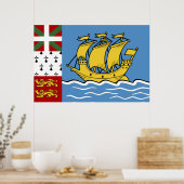 Poster Drapeau de Saint-Pierre-et-Miquelon (Cuisine)