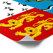 Poster Drapeau de Saint-Pierre-et-Miquelon (Coin)