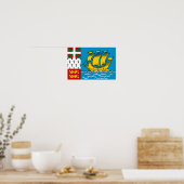 Poster Drapeau de Saint-Pierre-et-Miquelon (Cuisine)