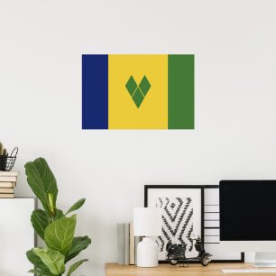Poster Drapeau de Saint-Vincent-et-les Grenadines