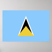 Poster Drapeau de Sainte-Lucie (Devant)