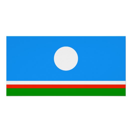 Poster Drapeau de Sakha (Devant)