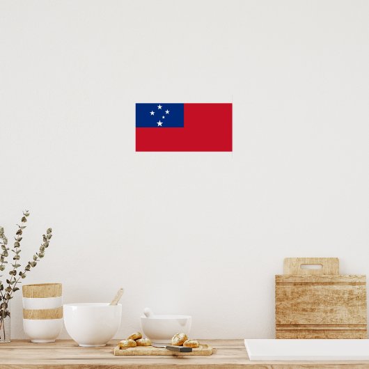Poster Drapeau de Samoa (Cuisine)