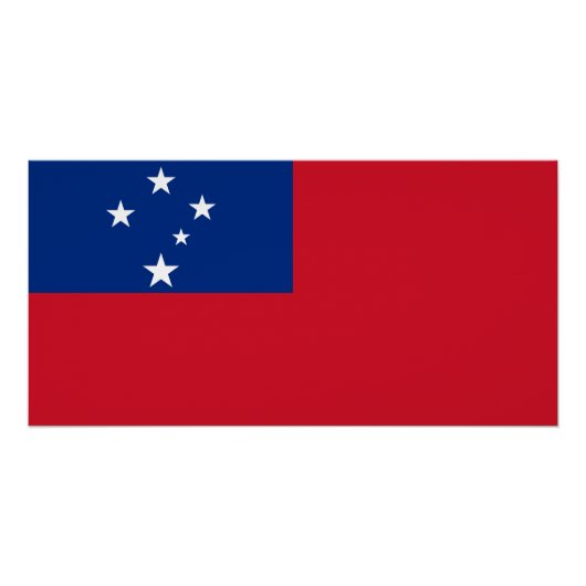 Poster Drapeau de Samoa (Devant)