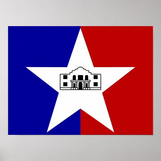Poster Drapeau de San Antonio (Devant)