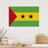 Poster Drapeau de Sao Tomé-et-Principe (Cuisine)