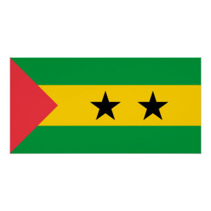 Poster Drapeau de Sao Tomé-et-Principe