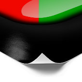 Poster Drapeau de Sao Tomé-et-Principe (Coin)