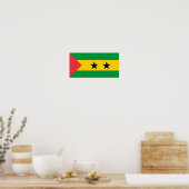 Poster Drapeau de Sao Tomé-et-Principe (Cuisine)